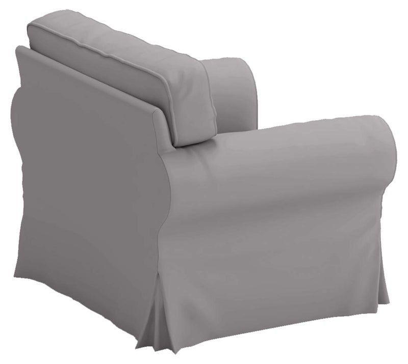 Custom Slipcover Replacement Dense Cotton Ektorp Chair Cover Replacement, Compatible for IKEA Ektorp Armchair Cover, Heavy Cotton Gray - Image 3